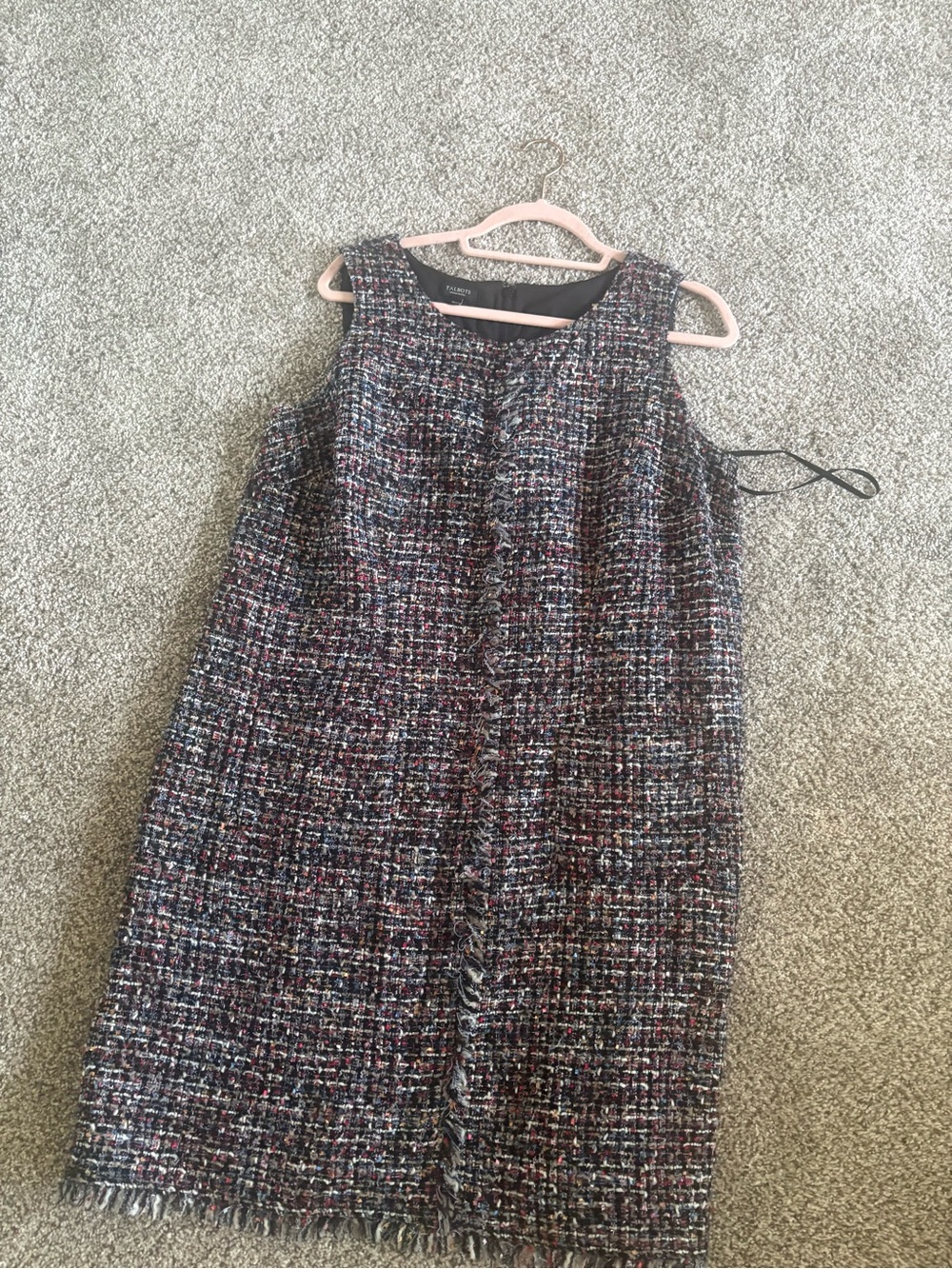 Talbots Multicolor Tweed Sleeveless Shift Dress